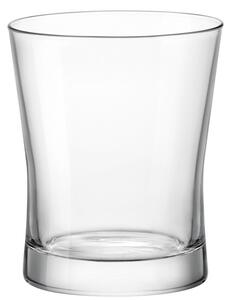 Bicchiere da acqua elegante ed economico in vetro cristallino trasparente, ideale nella preparazione della tavola di tutti i giorni