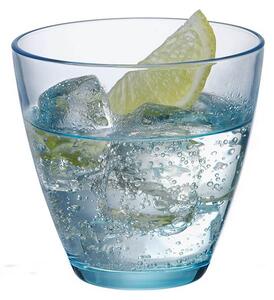 Bicchiere acqua in vetro colorato azzurro pratico ed economico. Colore resistente a qualsiasi lavaggio in lavastoviglia