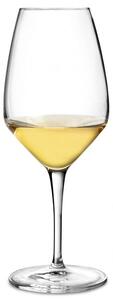 Calice professionale in vetro cristallino dal design contemporaneo, particolarmente indicato per la degustazione di vini bianchi di grande intensità e bouquet