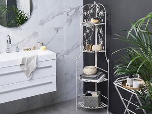 Scaffale per scale ad angolo in metallo da giardino Scaffali da bagno per esterni per interni neri per piante Beliani