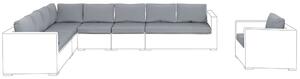 Set di fodere color grigio per cuscini del divano Beliani