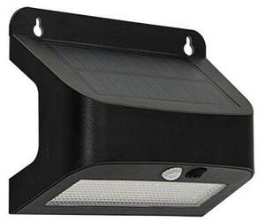 Lampada da parete solare a LED con sensore SOLTO LED/6W/3,7V 4000K IP54 2400 mAh nera