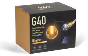 Catena luminosa solare dimmerabile a LED 15xLED/1,5W/3,7/5V 2200 mAh 9 m IP65 nera + telecomando