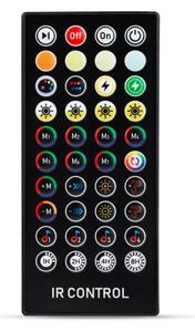 Catena solare dimmerabile a LED 25xLED/1,5W/3,7/5V 2200 mAh 15 m IP65 nera + telecomando