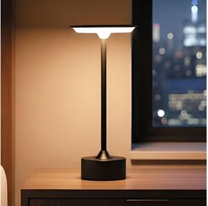 Lampada da tavolo ricaricabile dimmerabile LED NEW YORK LED/1,8W/5V 1200 mAh nera