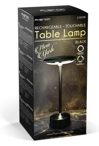 Lampada da tavolo ricaricabile dimmerabile LED NEW YORK LED/1,8W/5V 1200 mAh nera