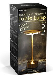 Lampada da scrivania ricaricabile a LED dimmerabile NEW YORK LED/1,8W/5V 1200 mAh dorata