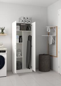 Armadio bianco 2 ante portascope 73x180h cm - Abadubidu