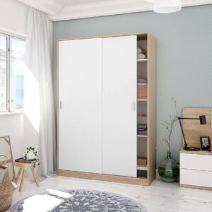 Guardaroba moderno rovere e bianco 120x200h cm - Adrenalin