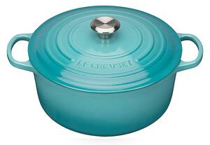 Le Creuset Cocotte Evolution Casseruola Rotonda In Ghisa cm 20 Verde Acqua
