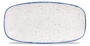 Churchill Stonecast Hints Indigo Blue Vassoio Rettangolare Cm 29,8 x 15,3 Porcellana Vetrificata