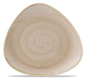 Churchill Stonecast Nutmeg Cream Piatto Triangolare Fondo Cm 23,5 Porcellana Vetrificata Crema