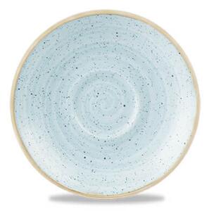 Stonecast è una collezione di porcellane rustiche decorate a mano. Piattino per tazza caffè in porcellana azzurra puntillata resistente a urti e graffi