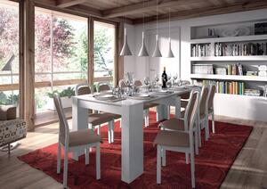 Consolle estensibile sala da pranzo 4-10 posti bianco lucido - Abicitren