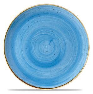 Stonecast è una collezione di porcellane rustiche decorate a mano. Piatto piano in porcellana blu puntillata resistente a urti e graffi