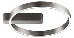 Plafoniera moderna perenz off 8426 gr ct led cct biemissione metallo grigio spazzolato - Perenz