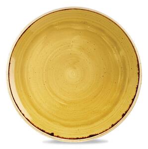 Churchill Stonecast Mustard Seed Yellow Piatto Piano Cm 32,4 in Porcellana Vetrificata Giallo