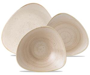 Churchill Stonecast Nutmeg Cream Servizio Piatti Tavola Triangolari 12 Pezzi In Porcellana Vetrificata Panna