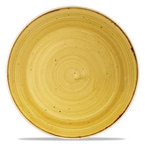 Churchill Stonecast Mustard Seed Yellow Piatto Frutta Cm 21,7 in Porcellana Vetrificata Giallo