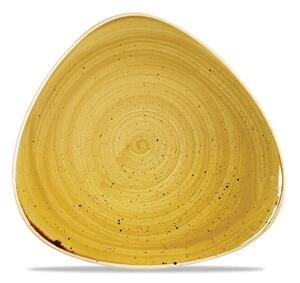 Churchill Stonecast Mustard Seed Yellow Piatto Triangolare Cm 19,6 Porcellana Vetrificata Giallo