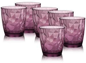 Bormioli Rocco Diamond D.O.F. Purple Bicchiere 38,5 cl Set 6 Pz in Vetro Colorato Viola