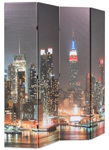 Paravento Pieghevole 160x170 cm Stampa New York di Notte