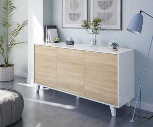 Credenza bianca 154x41x75h cm 3 ante - Acrolorum