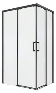 Box doccia rettangolare scorrevole Remix 120 x 70 cm, H 195 cm in vetro, spessore 8 mm trasparente nero