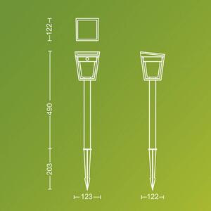 Philips Lampada LED solare con picchetto Nissa UE, plastica, IP44