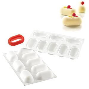 Silikomart Monoporzioni Pillow 80 ml Stampo In Silicone Antiaderente Bianco