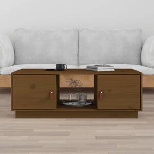 homiuse Tavolino da Salotto Miele 100x50x35 cm Legno Massello di