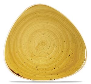 Churchill Stonecast Mustard Seed Yellow Piatto Triangolare Cm 26,5 Porcellana Vetrificata Giallo