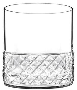 Bicchiere whisky in cristallo senza piombo forte e resistente. Stile vintage anni '60. Trasparenza cromatica 99,99%. Eco-fliendly, riciclabile 100%. Lavabile in lavastoviglie. Prodotto Italiano
