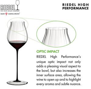 Riedel High Performance Pinot Noir Black Calice Vino 83 cl In Cristallo