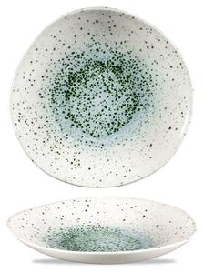 Churchill Studio Prints Mineral Organic Green Piatto Fondo Tondo Cm 25,3 In Porcellana Vetrificata