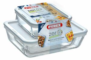 Pyrex Cook & Freeze Contenitore Set 3 Contenitori Con Coperchio Cm In Vetro Ultra Resistente