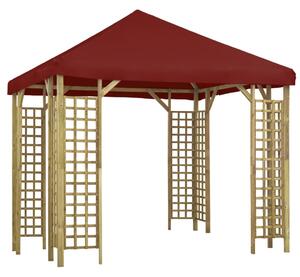 Gazebo 3x3 m Rosso Bordò