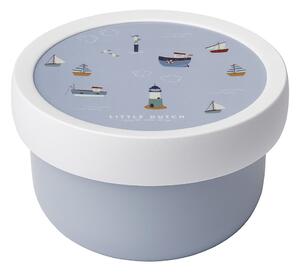 Portapranzo per bambini bianco/azzurro in plastica Sailors Bay by Little Dutch – Mepal