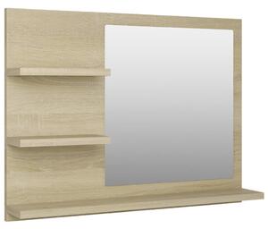 Specchio da Bagno Rovere Sonoma 60x10,5x45 cm Legno Multistrato