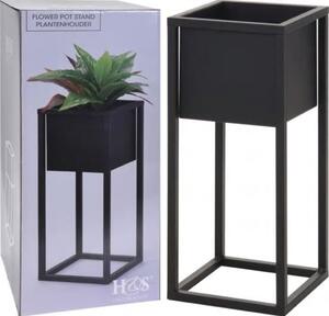 Home&Styling Vaso da Fiori con Supporto in Metallo Nero 50 cm