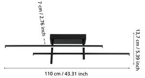 Eglo 901884 - Plafoniera LED TREPILIANO LED/20W/230V nera
