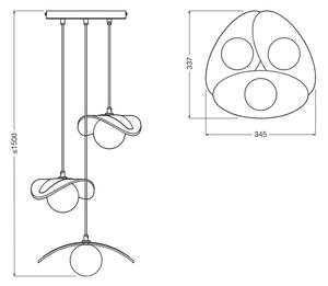 Osram - Lampadario a sospensione con cavo DECOR PEARL 3xG9/5W/230V beige