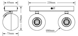 Osram - Faretto SPOT SPHERAL 2xGU10/6W/230V nero