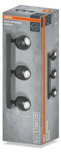 Osram - Faretto SPOT SPHERAL 3xGU10/6W/230V nero