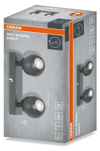 Osram - Faretto SPOT SPHERAL 2xGU10/6W/230V nero
