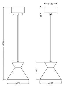 Osram - Lampada a sospensione con cavo DECOR WAIST 1xE27/40W/230V nero