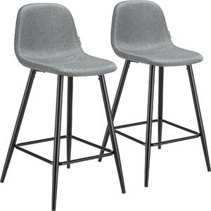 Tectake sgabello da bar willow con schienale, imbottito