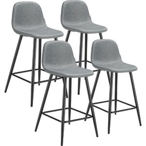 Tectake sgabello da bar willow con schienale, imbottito