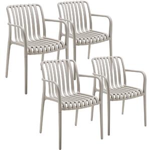 Tectake sedie da giardino alcudia, resistenti alle intemperie, impilabili