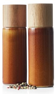Set macina pepe e sale color ambra in ceramica 2 pz Gastro Amber – Bitz